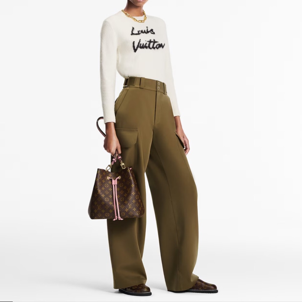 Louis Poppy Monogram Canvas NéoNoé MM Bag NWT
